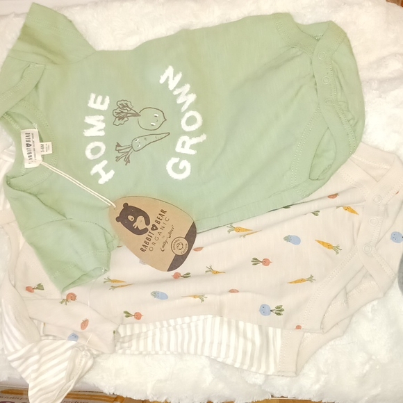 Rabbit + Bear | One Pieces | Nwt Rabbit Bear Organic Cotton Onesie Set ...